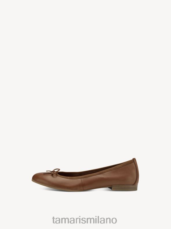 ballerina in pelle - marrone/noce Tamaris 8R4D61582 donne scarpe