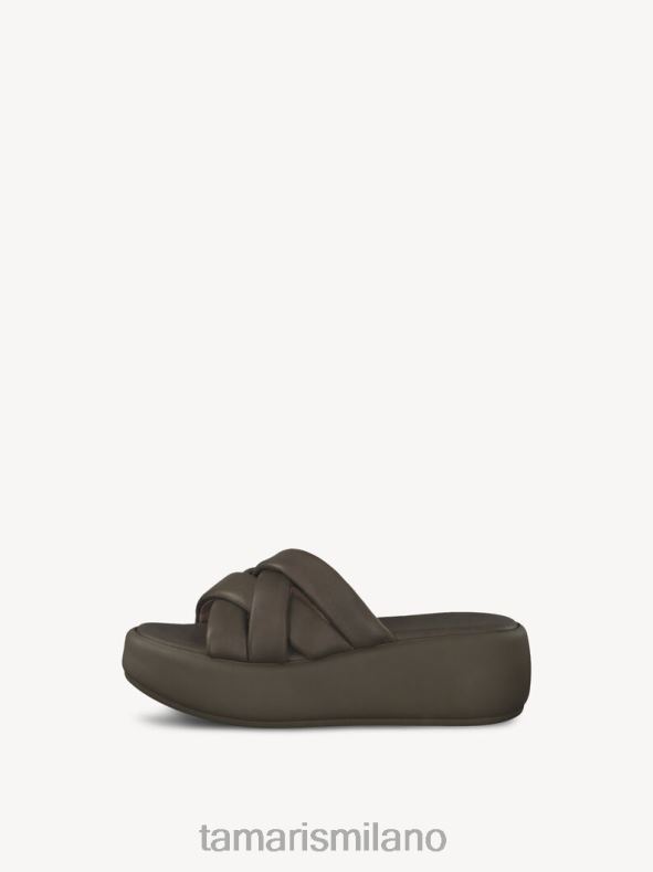 sabot in pelle - verde/oliva Tamaris 8R4D61334 donne scarpe