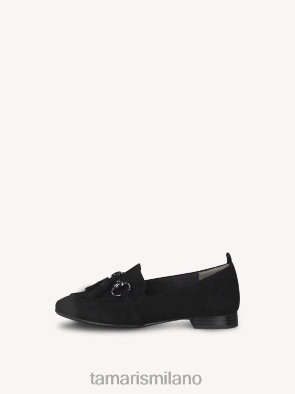 pantofola in pelle - nera Tamaris 8R4D6855 donne scarpe