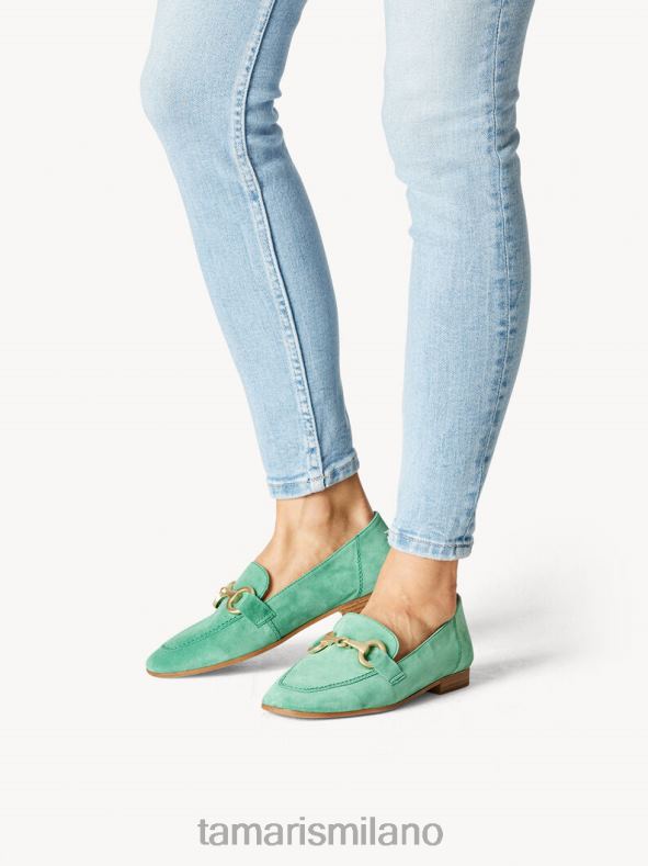pantofola in pelle - verde Tamaris 8R4D61026 donne scarpe