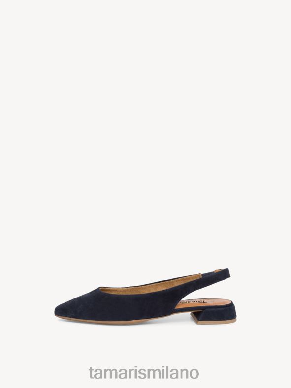 sling pumps in pelle - blu/navy Tamaris 8R4D61790 donne scarpe