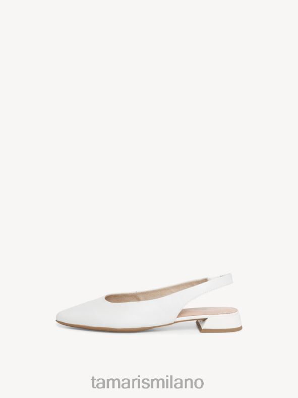 sling pumps in pelle - pelle bianca/bianca Tamaris 8R4D6301 donne scarpe