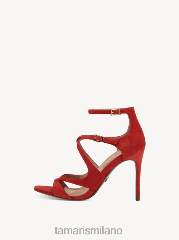 sandalo con tacco in pelle - arancio/fuoco Tamaris 8R4D6797 donne scarpe