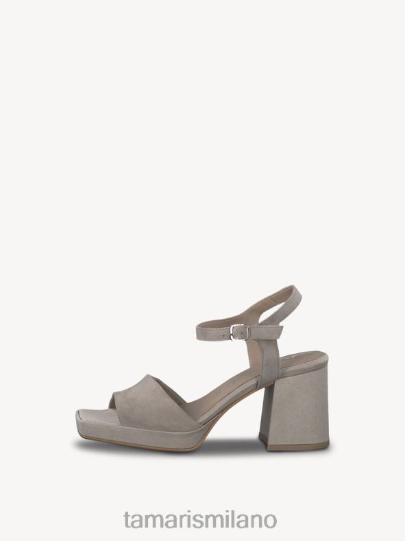 sandalo con tacco in pelle - beige/avorio Tamaris 8R4D61048 donne scarpe