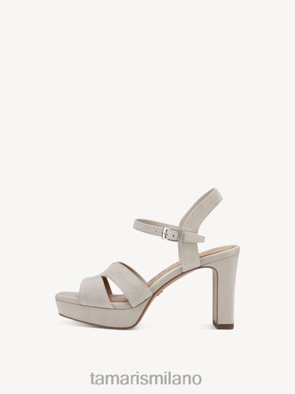 sandalo con tacco in pelle - beige/avorio Tamaris 8R4D62214 donne scarpe