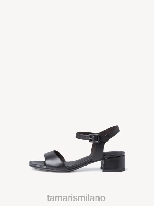 sandalo con tacco in pelle - nero Tamaris 8R4D61978 donne scarpe