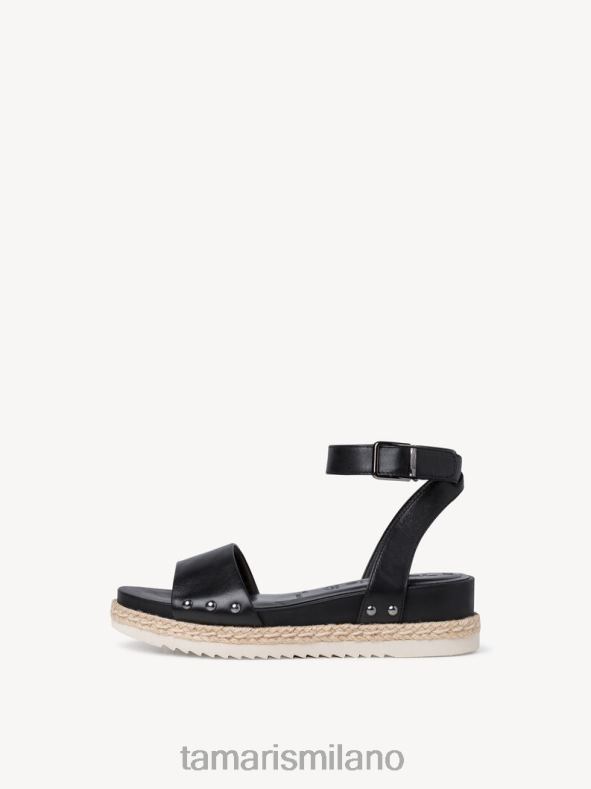 sandalo con tacco in pelle - pelle nera/nera Tamaris 8R4D61226 donne scarpe