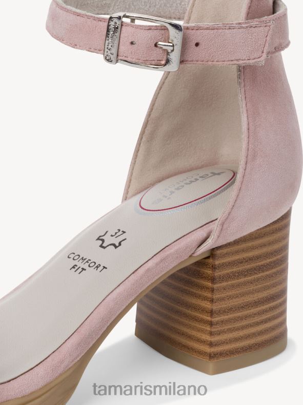 sandalo con tacco in pelle - rosa Tamaris 8R4D61050 donne scarpe