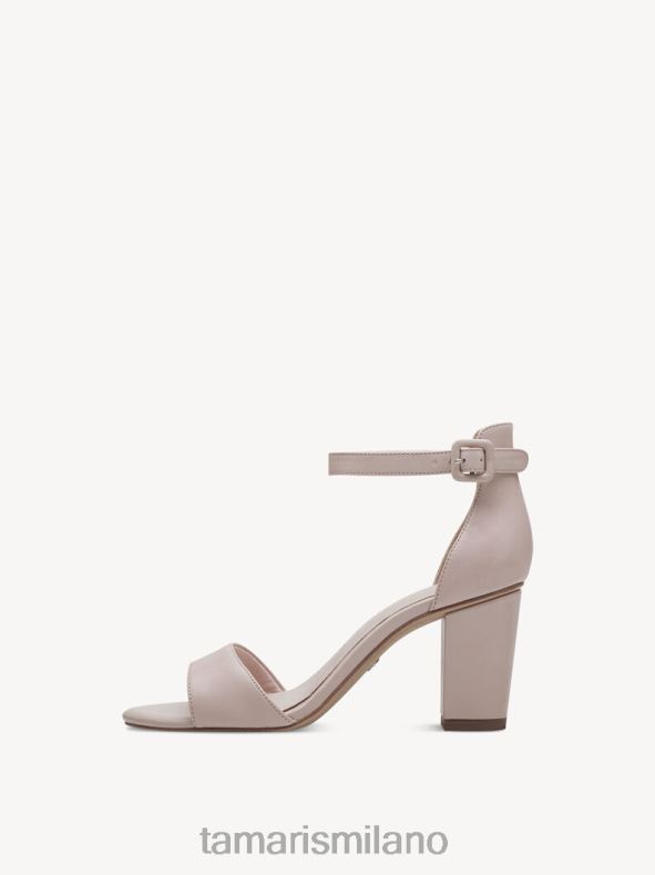 sandalo con tacco in pelle - rosa/cipria Tamaris 8R4D61168 donne scarpe
