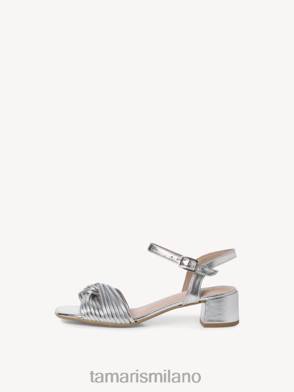sandalo con tacco - metallizzato/argento metall. Tamaris 8R4D6544 donne scarpe