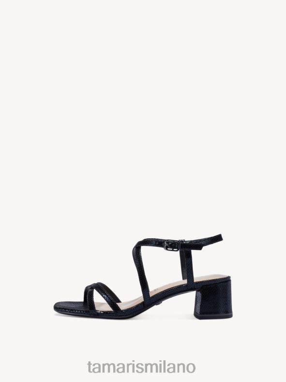 sandalo con tacco - nero/nero met.str Tamaris 8R4D6915 donne scarpe