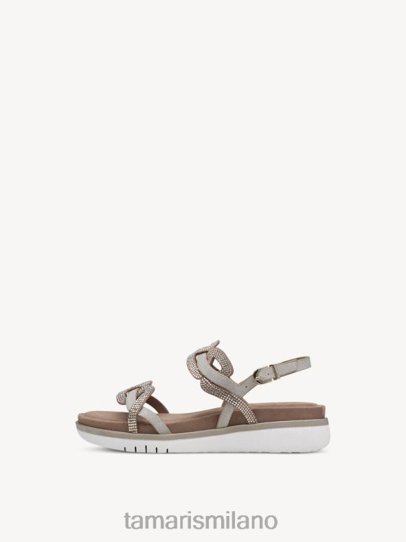 sandalo con tacco - pettine marrone/mandorla Tamaris 8R4D6503 donne scarpe
