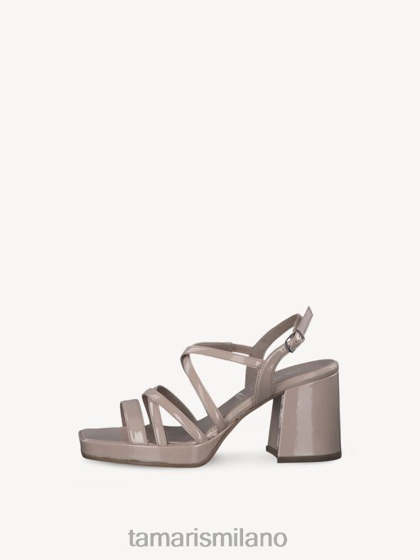 sandalo con tacco - vernice beige/carne Tamaris 8R4D6300 donne scarpe
