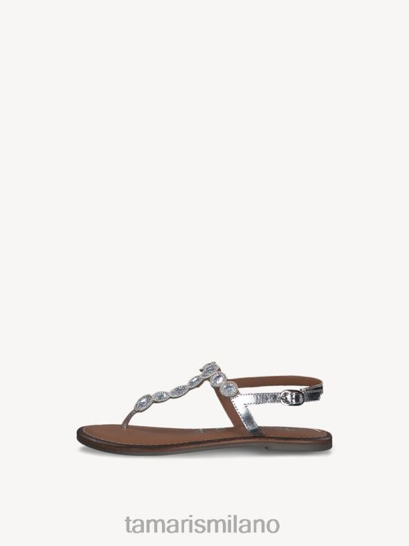 sandalo in pelle - argento/argento glam Tamaris 8R4D62071 donne scarpe