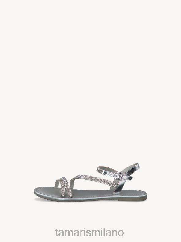 sandalo in pelle - metallizzato/argento glam Tamaris 8R4D6285 donne scarpe
