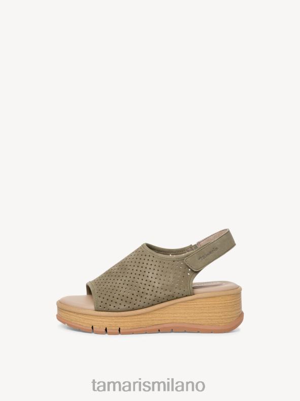 sandalo in pelle - verde/salvia Tamaris 8R4D61451 donne scarpe