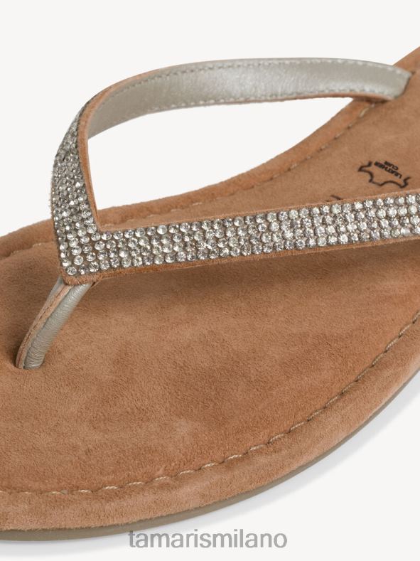 separatori delle dita in pelle - glam metallizzato/argento Tamaris 8R4D6370 donne scarpe