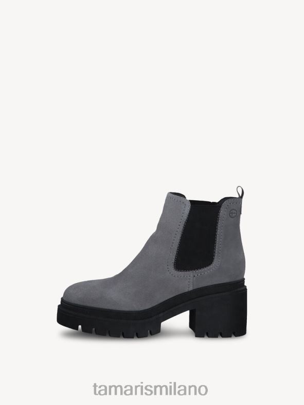 stivaletto chelsea in pelle - camoscio grigio/grigio Tamaris 8R4D62074 donne scarpe