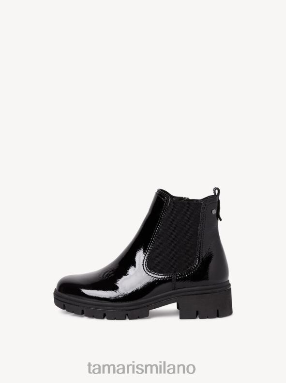 stivaletto chelsea in pelle - nero/vernice nera Tamaris 8R4D6356 donne scarpe