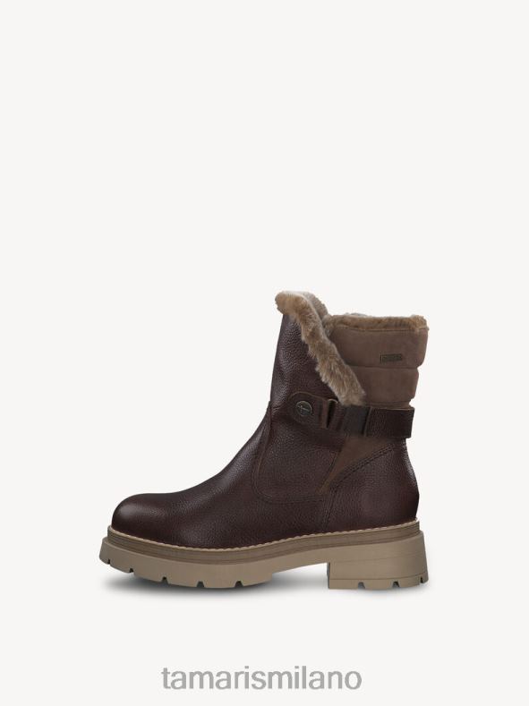 stivaletto in pelle - fodera calda marrone/cuoio Tamaris 8R4D6227 donne scarpe
