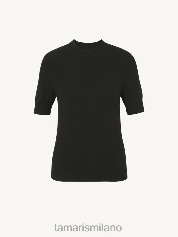 t-shirt - bellezza nera/nera Tamaris 8R4D62384 donne vestiario